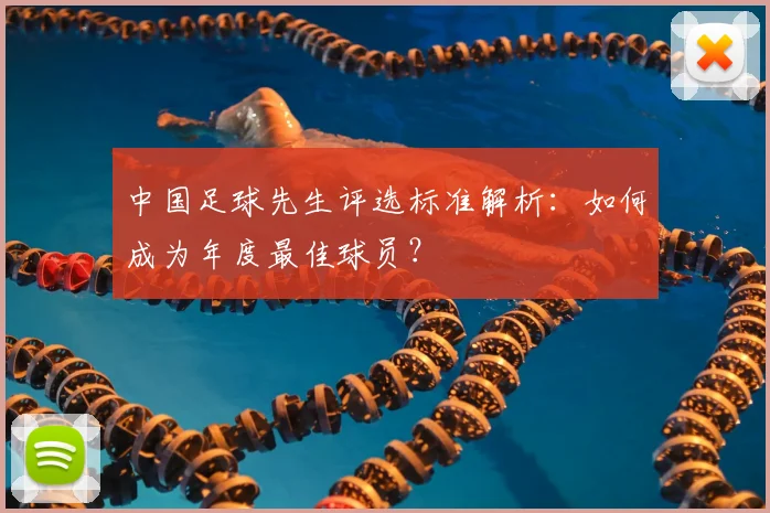 中国足球先生评选标准解析：如何成为年度最佳球员？